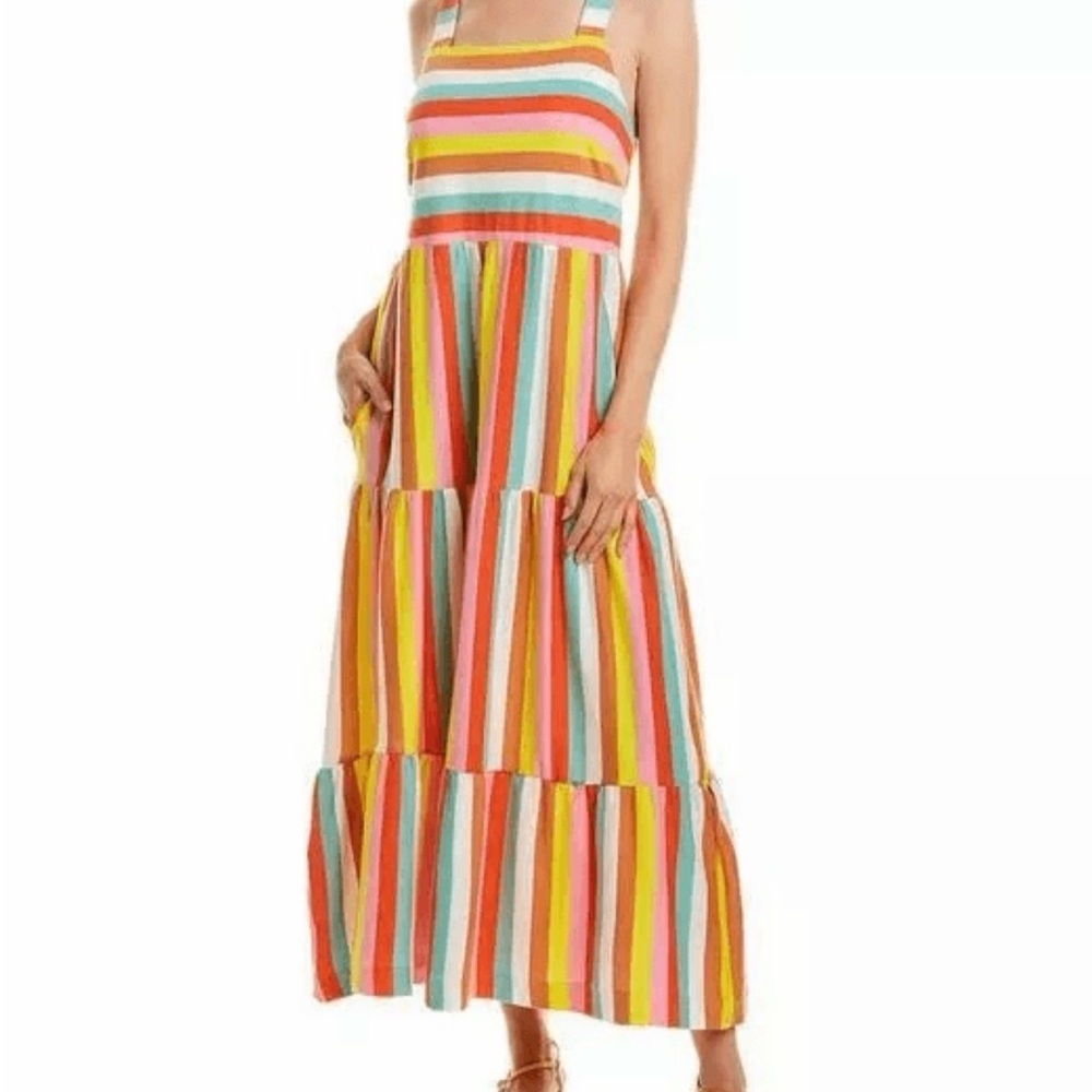 J. Crew Rainbow 🌈 Striped Midi Dress
